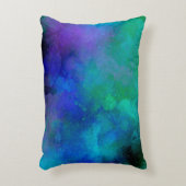 Galaxy Paint Splatter effect Groen Blauw Accent Kussen (Voorkant(Verticaal))