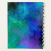 Galaxy Paint Splatter effect groen blauw Planner (Achterkant)