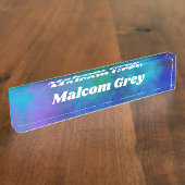 Galaxy Paint Splatter-effect Naambordje (Zijkant)