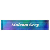 Galaxy Paint Splatter-effect Naambordje (Voorkant)