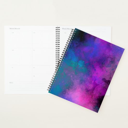 Galaxy Paint Splatter effect paarse groen blauw Planner (Display)