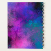 Galaxy Paint Splatter effect paarse groen blauw Planner (Achterkant)