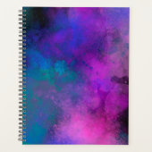 Galaxy Paint Splatter effect paarse groen blauw Planner (Voorkant)