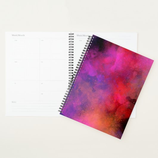 Galaxy Paint Splatter effect paarse sinaasappel ro Planner (Display)