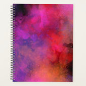Galaxy Paint Splatter effect paarse sinaasappel ro Planner (Voorkant)