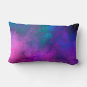 Galaxy Paint Splatter effect roze blauw groen Kussen (Achterkant)