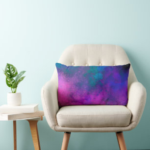 Galaxy Paint Splatter effect roze blauw groen Kussen