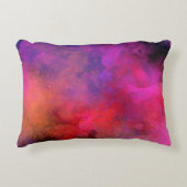 Galaxy Paint Splatter effect roze sinaasappel Accent Kussen (Voorkant)