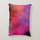 Galaxy Paint Splatter effect roze sinaasappel Accent Kussen (Achterkant (Verticaal))