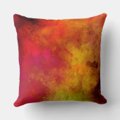 Galaxy Paint Splatter effect roze sinaasappel geel Kussen (Achterkant)