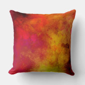 Galaxy Paint Splatter effect roze sinaasappel geel Kussen (Voorkant)