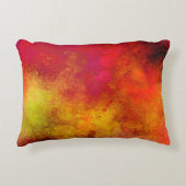 Galaxy Paint Splatter effect Sinaasappel Rood Accent Kussen (Voorkant)