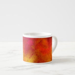 Galaxy Paint Splatter Sinaasappel & Geel Espresso Kop