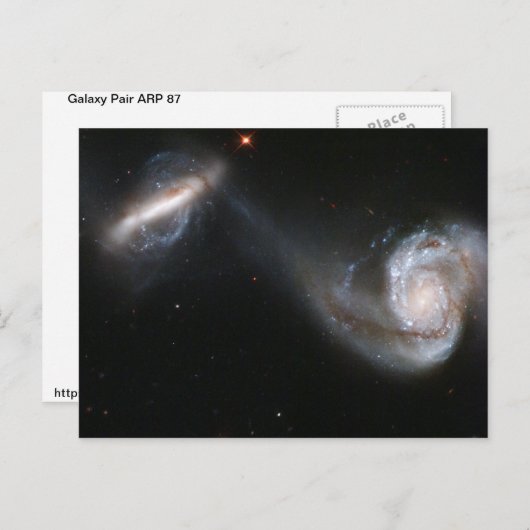 Galaxy Pair Briefkaart (Voorkant / Achterkant)