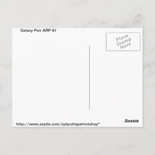 Galaxy Pair Briefkaart (Achterkant)