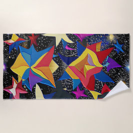 Galaxy paradijs - Levendige Abstracte Sterrennacht Strandlaken