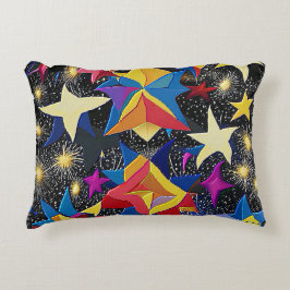Galaxy paradise - Vibrant Abstract Starry Night Accent Kussen