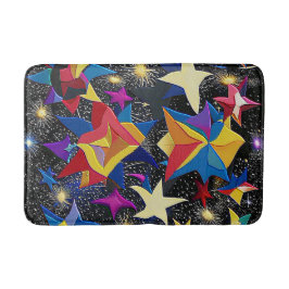Galaxy paradise - Vibrant Abstract Starry Night Badmat