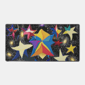 Galaxy paradise - Vibrant Abstract Starry Night Bureaumat (Voorkant)