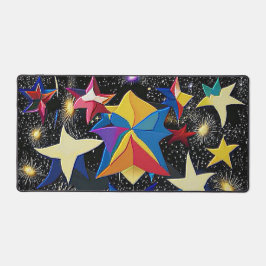 Galaxy paradise - Vibrant Abstract Starry Night Bureaumat