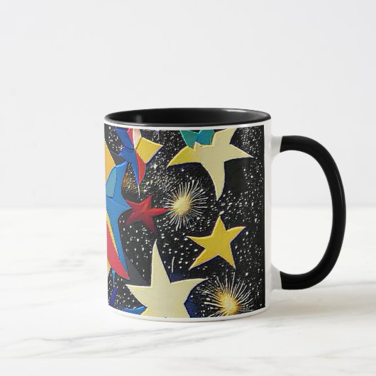 Galaxy paradise - Vibrant Abstract Starry Night Mok (Rechts)