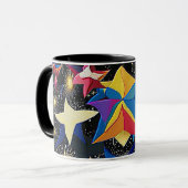 Galaxy paradise - Vibrant Abstract Starry Night Mok (Voorkant links)