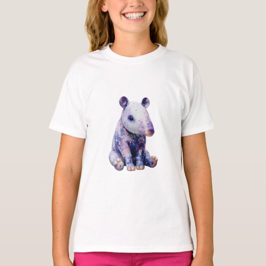 Galaxy Pastel Tapir Kinderen T-shirt (Voorkant)