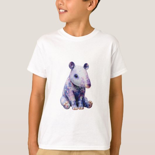 Galaxy Pastel Tapir Kinderen T-shirt (Voorkant)