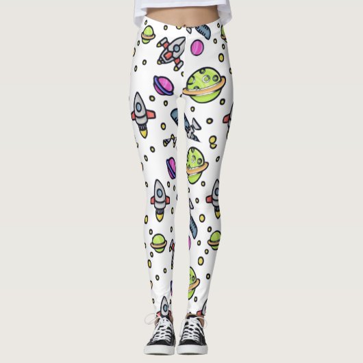 Galaxy-patroonontwerp Leggings (Voorkant)