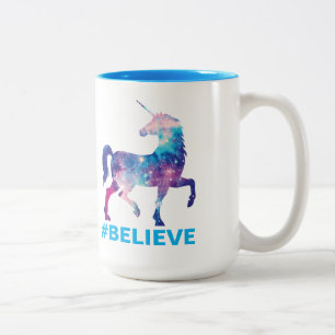 Galaxy Pattern Unicorn gelooft design Tweekleurige Koffiemok