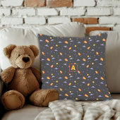 Galaxy pattern yellow gray name Throw Pillow Kussen