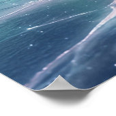 Galaxy Penguin Star Shore Poster (Hoek)