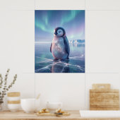 Galaxy Penguin Star Shore Poster (Keuken)