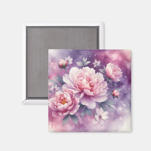 Galaxy Peony Magnet (Voorkant / Achterkant)