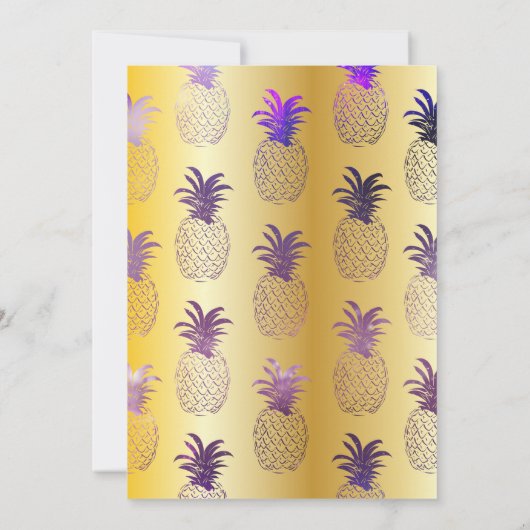 Galaxy Pineapple Graduation Party Invitation Kaart (Achterkant)