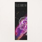 Galaxy Pink Aries Constellation Zodiac Custom Yogamat (Voorkant)