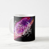 Galaxy Pink Cancer Constellation Zodiac Sign Koffiemok (Voorkant links)