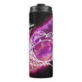 Galaxy Pink Cancer Constellation Zodiac Sign Thermosbeker (Voorkant)