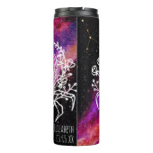 Galaxy Pink Cancer Constellation Zodiac Sign Thermosbeker (Achterkant)