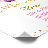 Galaxy Pink Gold Baby shower Mam-osa Bar Poster (Hoek)
