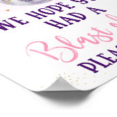 Galaxy Pink Gold Blast Fun Birthday Favor Sign Poster (Hoek)