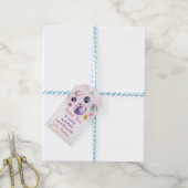 Galaxy Pink Gold Buitenspatie Birthday Cadeaulabel (Met Touw)