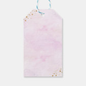 Galaxy Pink Gold Buitenspatie Birthday Cadeaulabel (Achterkant)