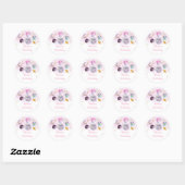 Galaxy Pink Gold Buitenspatie Birthday Ronde Sticker (Vel)