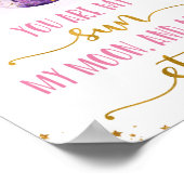 Galaxy Pink Gold Je bent mijn Sun Moon Stars Poster (Hoek)