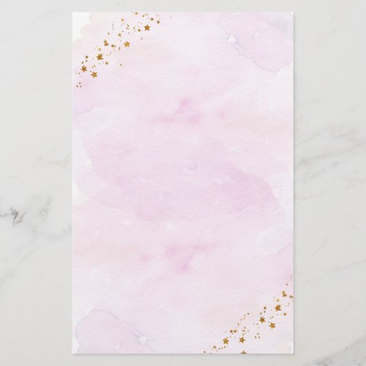 Galaxy Pink Gold Space Baby shower Bingo (Achterkant)