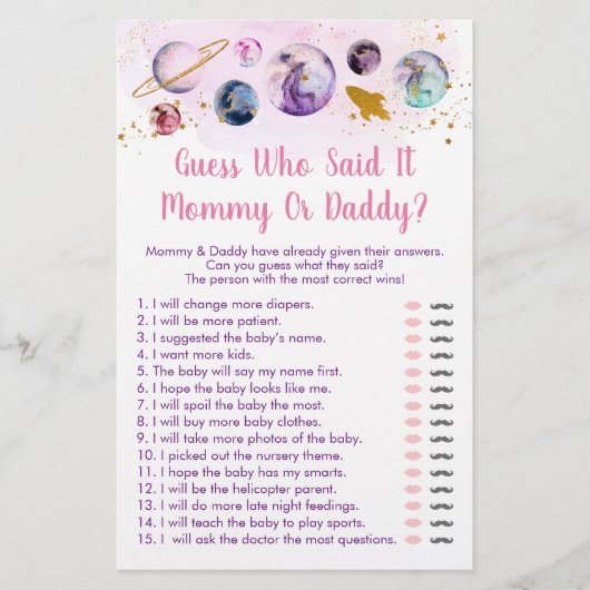 Galaxy Pink Gold Space Raad, die zei dat het een s (Voorkant)