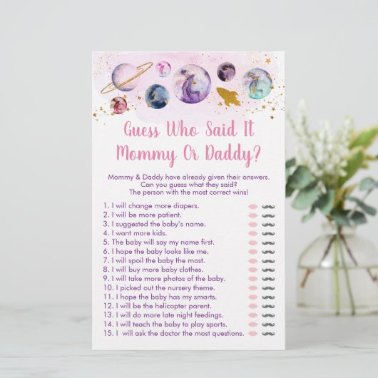 Galaxy Pink Gold Space Raad, die zei dat het een s (Staand voorkant)