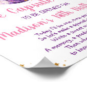 Galaxy Pink Gold Space Time Capsule 1e verjaardag Poster (Hoek)