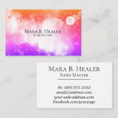 *~* Galaxy Pink Lavender Peach Nebula Universe Visitekaartje (Voorkant / Achterkant)